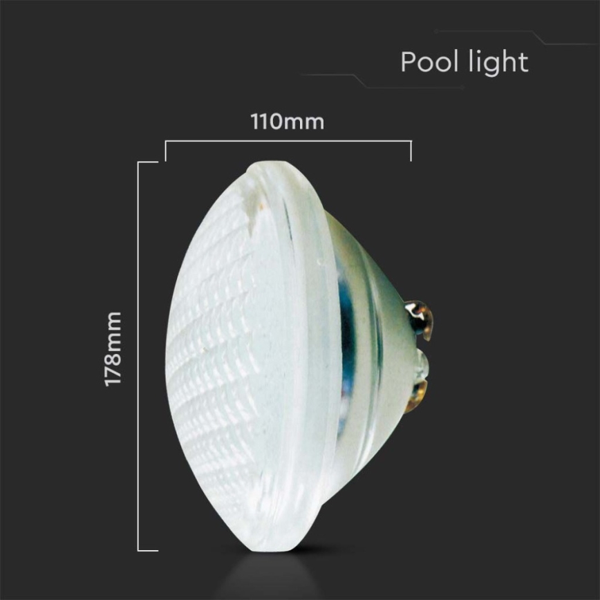 Lâmpada LED para Piscina LED/25W/12V IP68 6500K