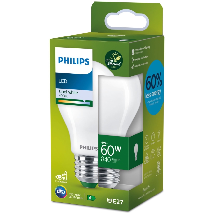 Lâmpada LED Philips A60 E27/4W/230V 4000K
