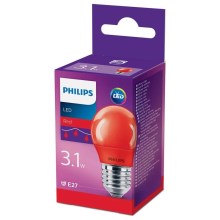 Lâmpada LED Philips E27/3,1W/230V vermelha