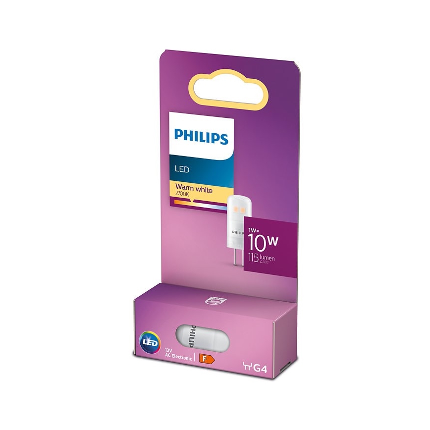 Lâmpada LED Philips G4/1W/12V 2700K