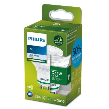 Lâmpada LED Philips GU10/2,4W/230V 4000K