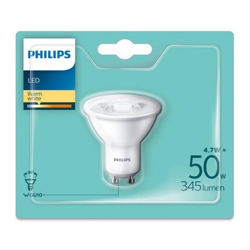 Lâmpada LED Philips GU10/4,7W/230V 2700K