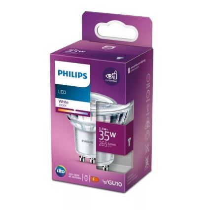 Lâmpada LED Philips PAR16 GU10/3,5W/230V 3000K