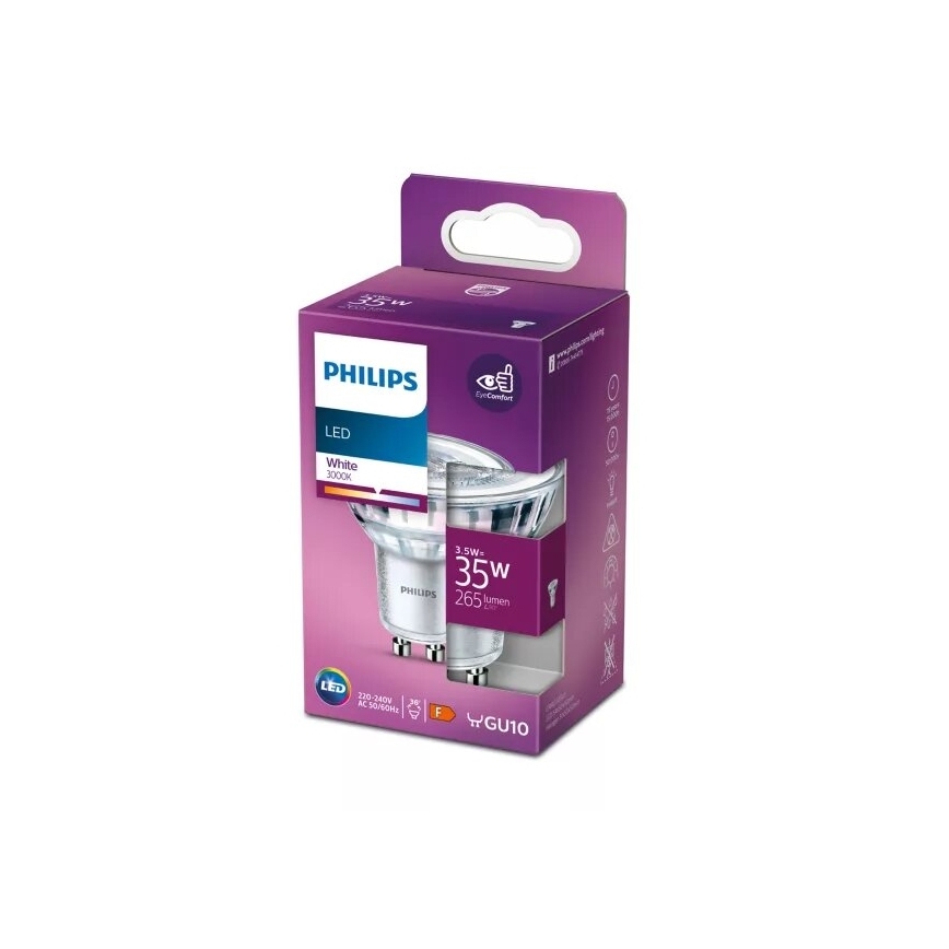 Lâmpada LED Philips PAR16 GU10/3,5W/230V 3000K