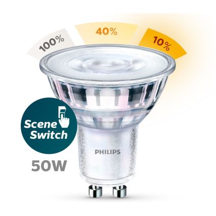 Lâmpada LED Philips SCENE SWITCH GU10/5W/230V 2200K-2700K