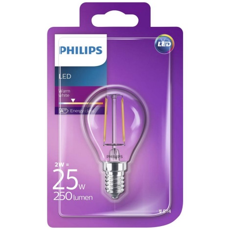 Lâmpada LED Philips VINTAGE E14/2W/230V 2700K