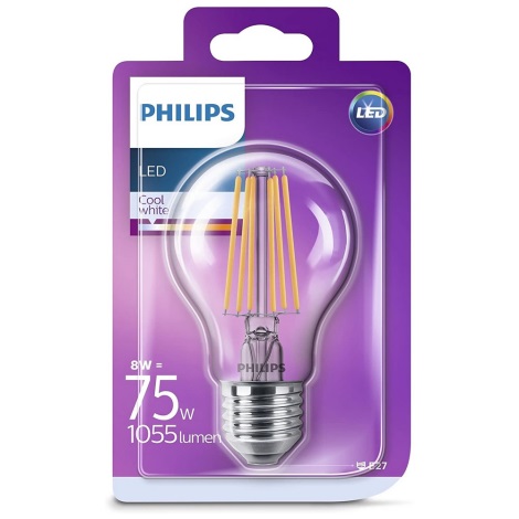 Lâmpada LED Philips VINTAGE E27/8W/230V 4000K