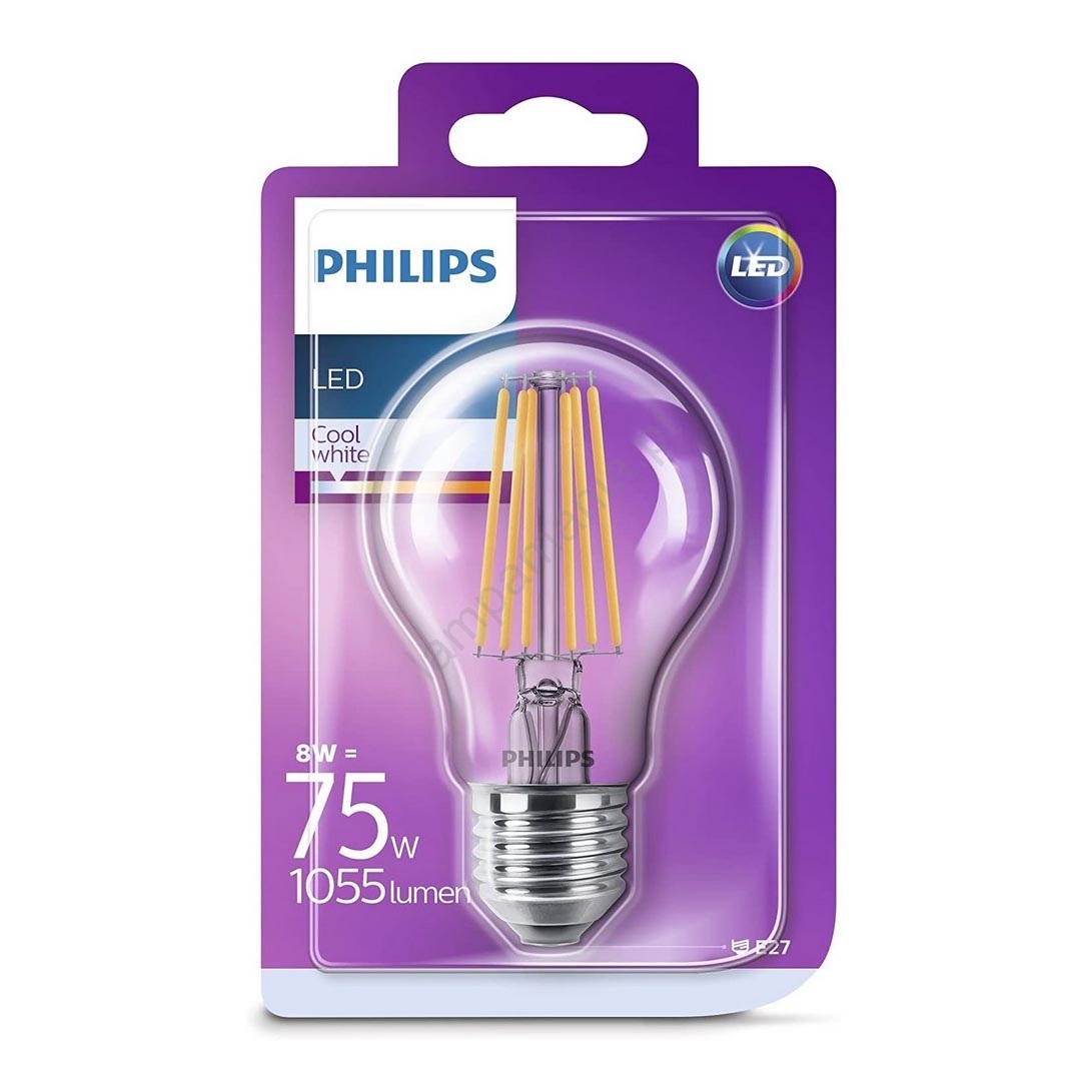 Lâmpada LED Philips VINTAGE E27/8W/230V 4000K | Lampamania