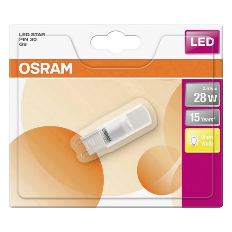 Lâmpada LED PIN G9/2,6W/230V 2700K - Osram