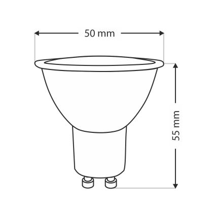 Lâmpada LED Qtec GU10/8W/230V 2700K