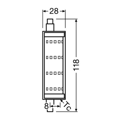 Lâmpada LED R7s/13W/230V 2700K 118 mm