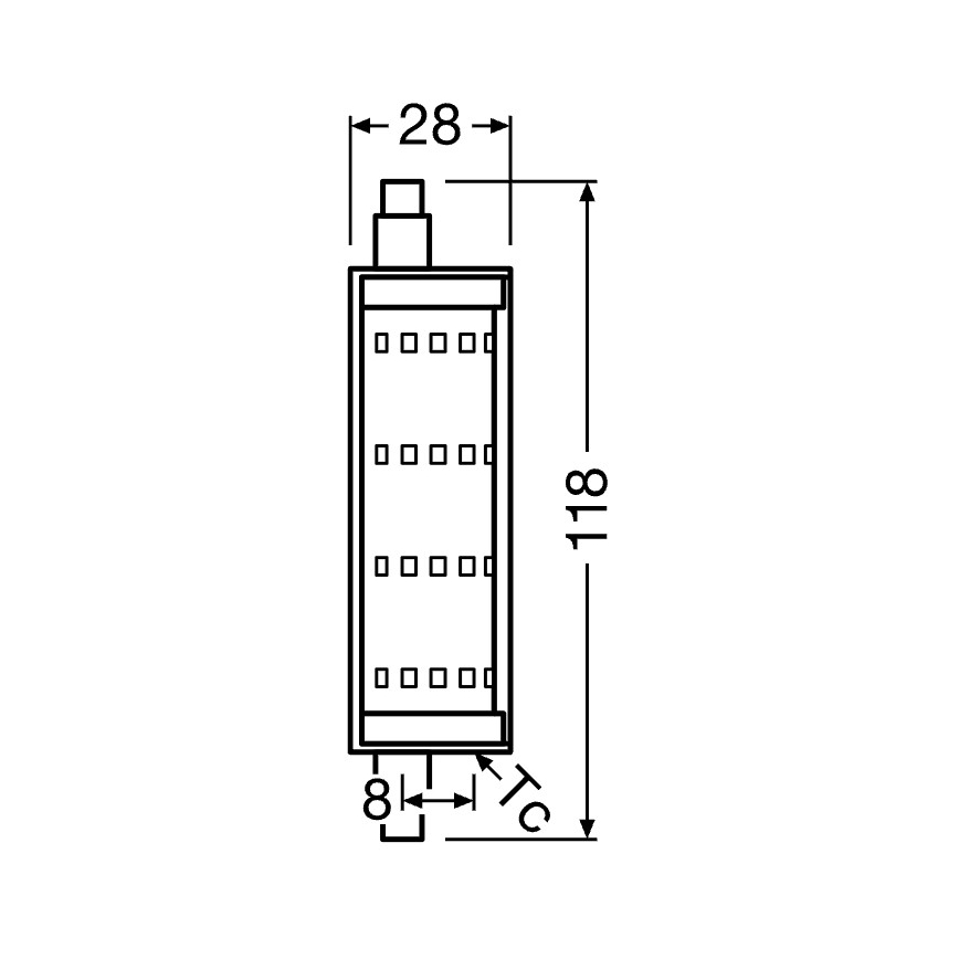 Lâmpada LED R7s/13W/230V 2700K 118 mm
