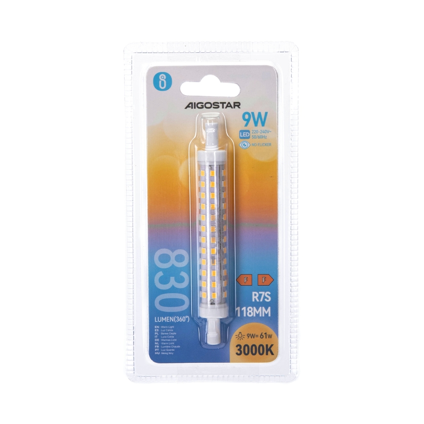 Lâmpada LED R7S/9W/230V 3000K - Aigostar