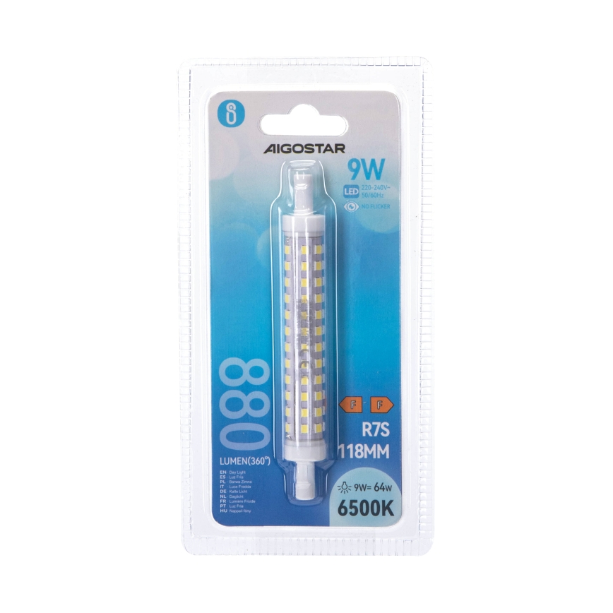 Lâmpada LED R7S/9W/230V 6500K - Aigostar