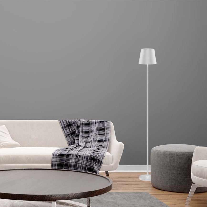 Lâmpada de pé recarregável LED dimmerizável 3 em 1 LED/4W/5V 4400 mAh 3000K IP54 branca