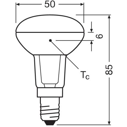 Lâmpada LED refletora E14/4,3W/230V 2700K