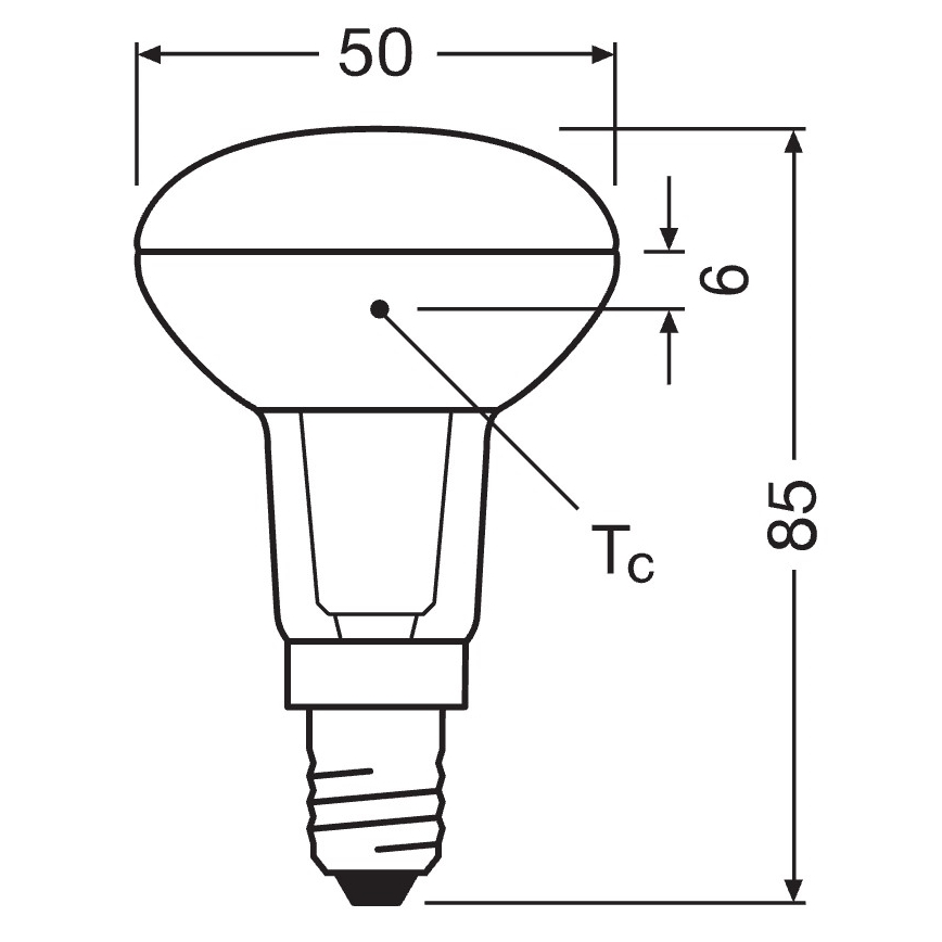 Lâmpada LED refletora E14/4,3W/230V 2700K