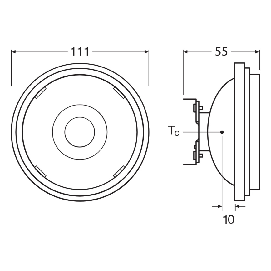 Lâmpada LED regulável AR111 G53/7,2W/12V 1800-2700K 24° IRC 90 - Ledvance