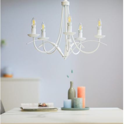 Lâmpada LED Regulável FILAMENT C35 E14/4,9W/230V 2700-6500K CRI 90 Wi-Fi - WiZ