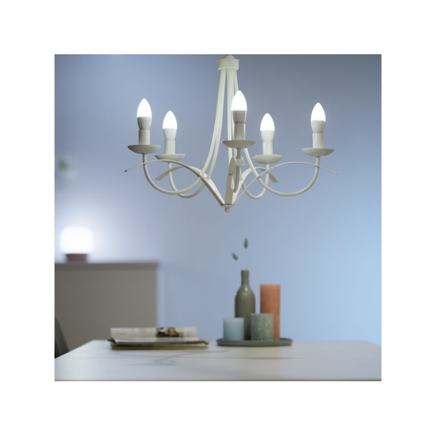 Lâmpada LED regulável C37 E14/4,9W/230V 2700K CRI 90 Wi-Fi - WiZ