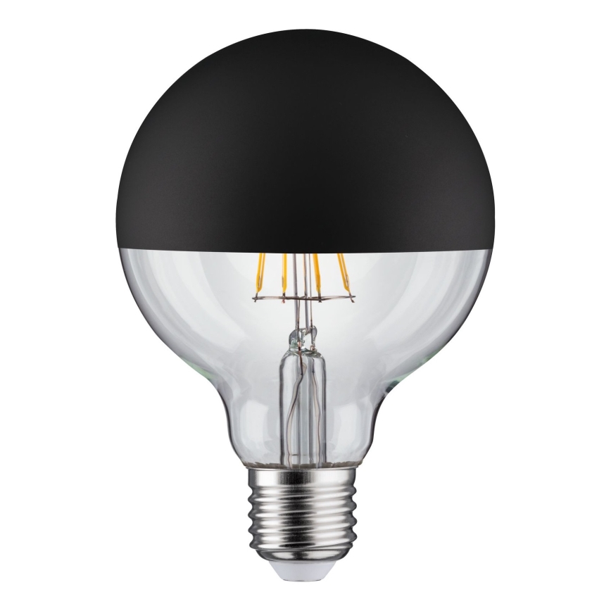 Lâmpada LED regulável com uma tampa esférica espelhada GLOBE G95 E27/6,5W/230V 2700K preto - Paulmann 28676