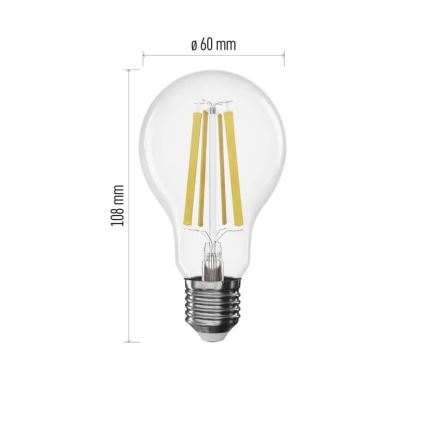 Lâmpada LED regulável FILAMENT A60 E27/11W/230V 4000K