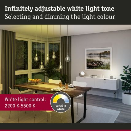 Lâmpada LED regulável FILAMENT E27/7,5W/230V 2200-5500K - Paulmann 29155