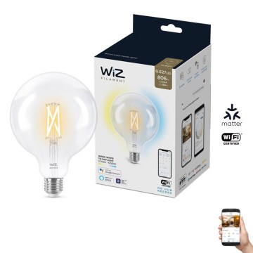 Lâmpada LED Regulável FILAMENT G125 E27/7W/230V 2700-6500K CRI 90 Wi-Fi - WiZ
