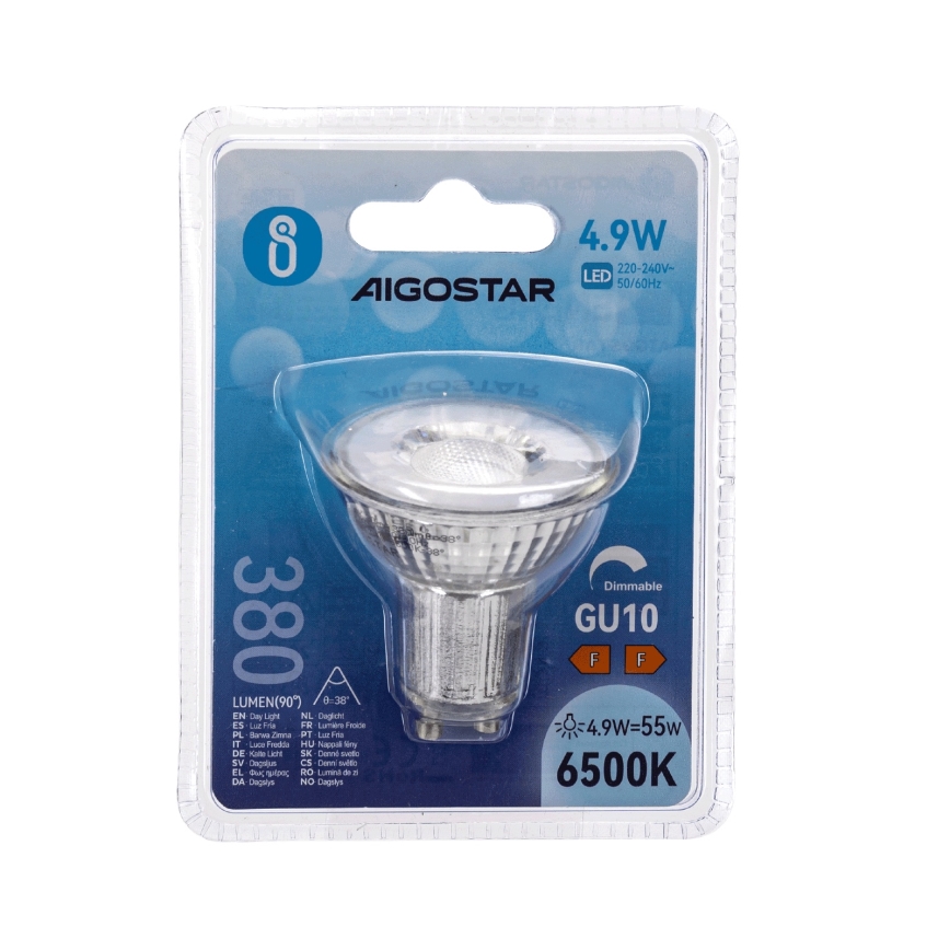 Lâmpada LED regulável GU10/4,9W/230V 6500K - Aigostar