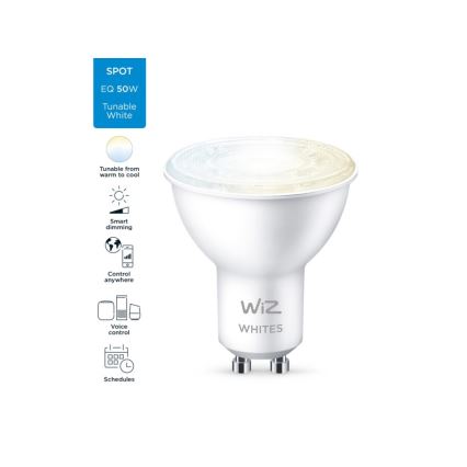 Lâmpada LED regulável PAR16 GU10/4,7W/230V 2700-6500K CRI 90 Wi-Fi - WiZ