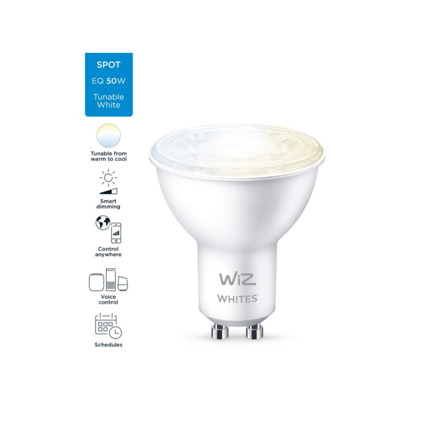 Lâmpada LED regulável PAR16 GU10/4,7W/230V 2700-6500K CRI 90 Wi-Fi - WiZ