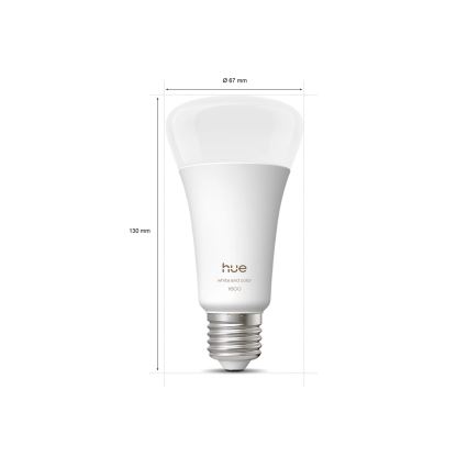 Lâmpada LED regulável Philips Hue WHITE AND COLOR AMBIANCE E27/11,8W/230V 1000-20000K
