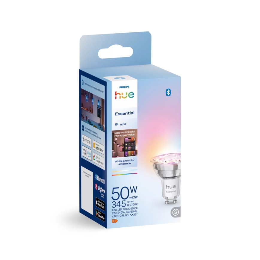 Lâmpada LED regulável Philips Hue White And Color Ambiance Essential GU10/4,7W/230V 2200-6500K