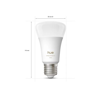 Lâmpada LED regulável Philips Hue WHITE AMBIANCE E27/8,1W/230V 1000-20000K