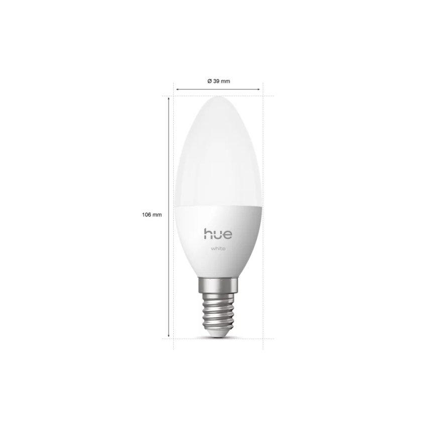 Lâmpada LED regulável Philips Hue White B39 E14/3,9W/230V 2700K