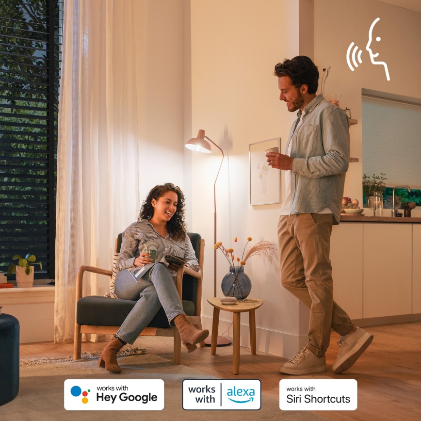 Lâmpada LED RGB dimerizável Philips SMART P45 E14/4,9W/230V 2200-6500K CRI 90