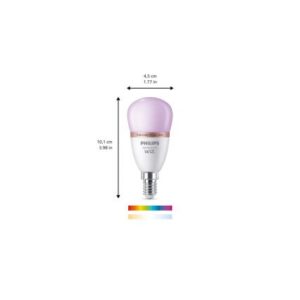 Lâmpada LED RGB dimerizável Philips SMART P45 E14/4,9W/230V 2200-6500K CRI 90