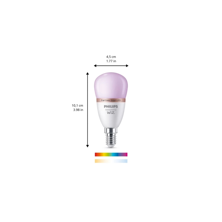 Lâmpada LED RGB dimerizável Philips SMART P45 E14/4,9W/230V 2200-6500K CRI 90