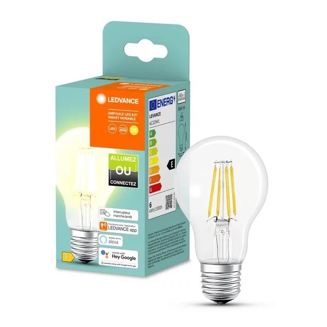 Lâmpada LED regulável SMART+ A60 E27/6W/230V 2700K  - Ledvance