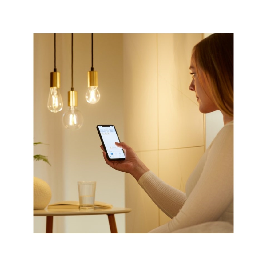 Lâmpada LED regulável FILAMENT ST64 E27/6,7W/230V 2700-6500K CRI 90 Wi-Fi - WiZ