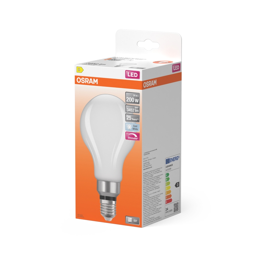 Lâmpada LED regulável STAR E27/24W/230V 4000K - Osram