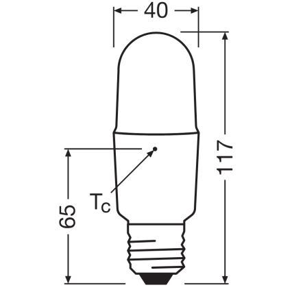 Lâmpada LED regulável STICK E27/11W/230V 4000K IRC 90 - Osram