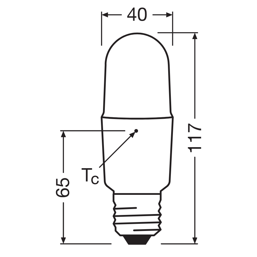 Lâmpada LED regulável STICK E27/11W/230V 4000K IRC 90 - Osram