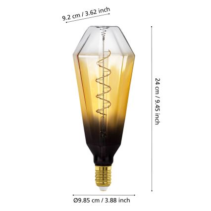 Lâmpada LED regulável VINTAGE E27/4W/230V 1700K bege - Eglo 110236