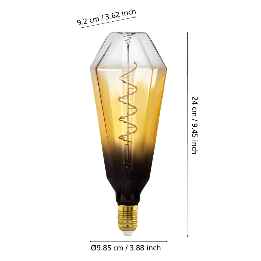 Lâmpada LED regulável VINTAGE E27/4W/230V 1700K bege - Eglo 110236
