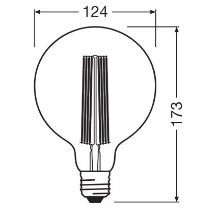 Lâmpada LED regulável VINTAGE FILAMENT E27/5,8W/230V 2200K - Osram