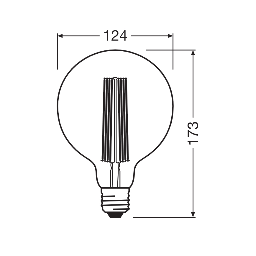 Lâmpada LED regulável VINTAGE FILAMENT E27/5,8W/230V 2200K - Osram