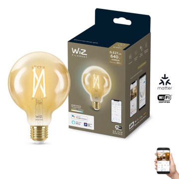 Lâmpada LED regulável VINTAGE FILAMENT G95 E27/6,7W/230V 2000-5000K CRI 90 Wi-Fi - WiZ
