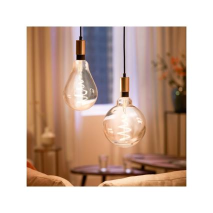 Lâmpada LED Regulável VINTAGE FILAMENT G200 E27/6W/230V 2000-5000K CRI 90 Wi-Fi - WiZ