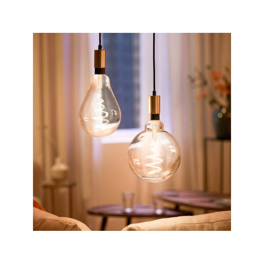 Lâmpada LED Regulável VINTAGE FILAMENT G200 E27/6W/230V 2000-5000K CRI 90 Wi-Fi - WiZ
